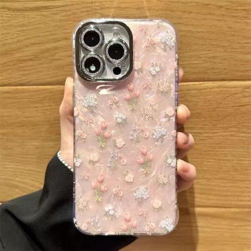 Gorgeous Shell Pattern Flower Pattern Mobile Phone Protective Case For iPhone Full Cover Anti-Fall Protection